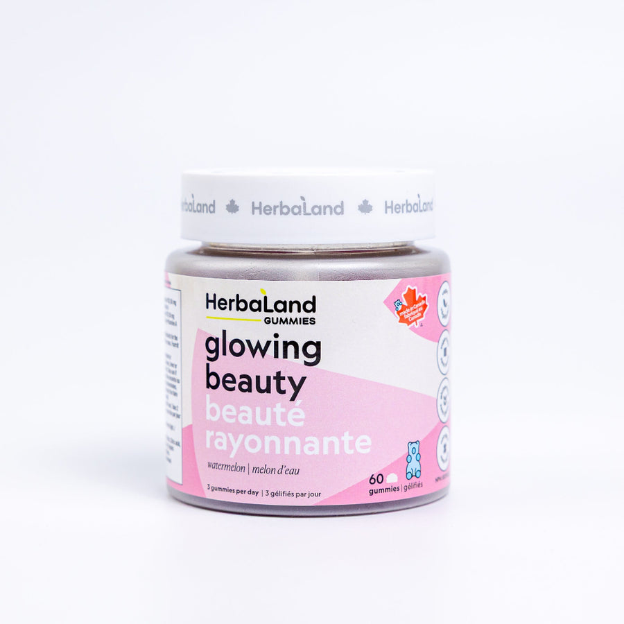 Herbaland Vegan Collagen Gummies in a compact PCR bottle, formulated to support healthy skin, hair, and nails with plant-based ingredients. A perfect boost for your daily beauty routine