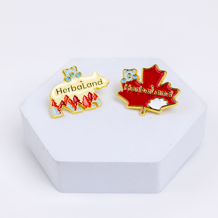 A beautifully designed Oh My Canada! Gift Box featuring four pouches of maple syrup-flavored gummies and an exclusive limited-edition Herbaland pin. Perfect for celebrating Canada with a delicious, plant-based, high-fiber treat made with real maple syrup