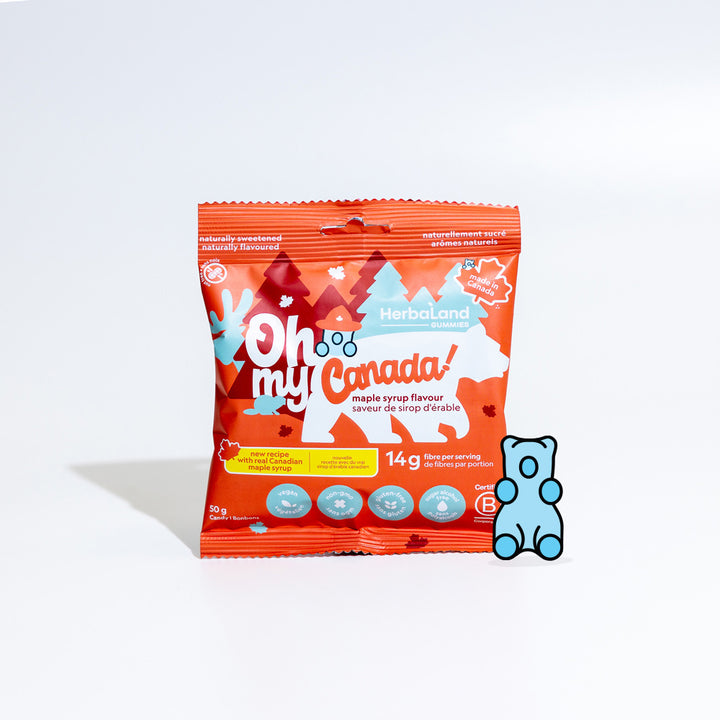 Herbaland Gummies - Herbaland Oh My! Canada Maple are the best candy around. Made from plant-based ingredients and real maple syrup, these gummies are the perfect healthy snack!